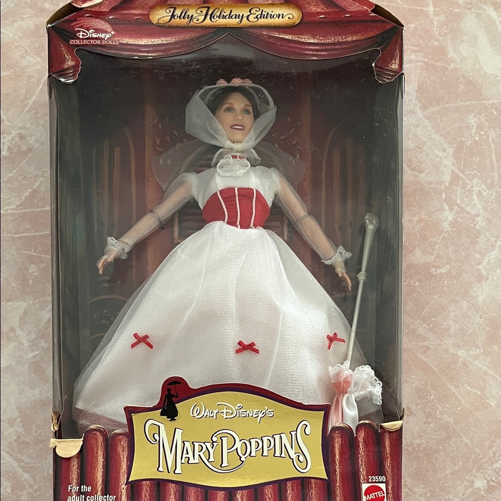 Disney Mary Poppins Jolly Holiday Doll in White and Red